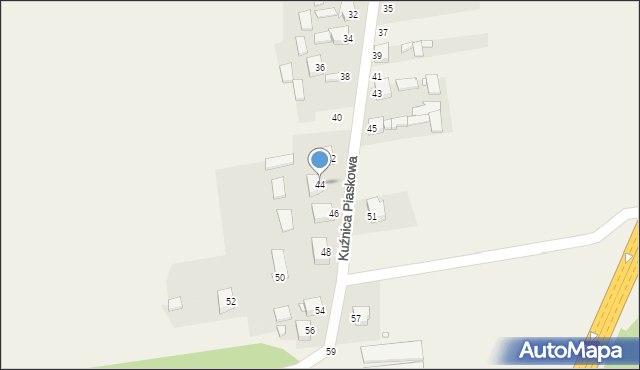 Kuźnica Piaskowa, Kuźnica Piaskowa, 44, mapa Kuźnica Piaskowa