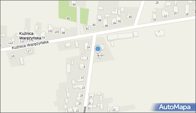 Kuźnica Piaskowa, Kuźnica Piaskowa, 5, mapa Kuźnica Piaskowa