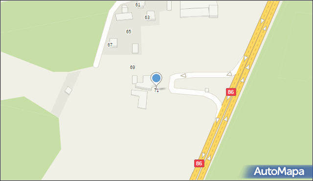 Kuźnica Piaskowa, Kuźnica Piaskowa, 71, mapa Kuźnica Piaskowa