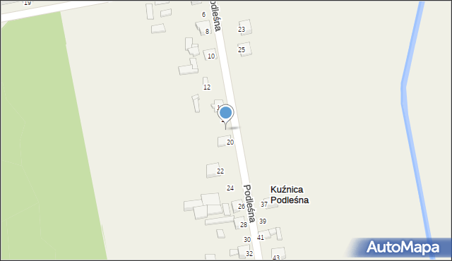Kuźnica Podleśna, Kuźnica Podleśna, 18, mapa Kuźnica Podleśna