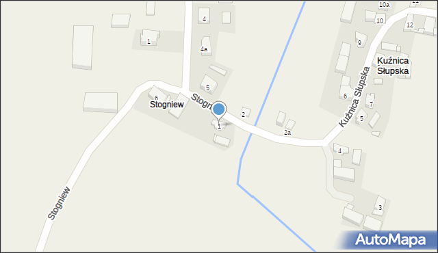 Kuźnica Słupska, Kuźnica Słupska, 1, mapa Kuźnica Słupska