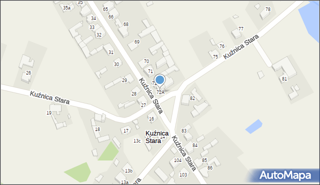 Kuźnica Stara, Kuźnica Stara, 72A, mapa Kuźnica Stara