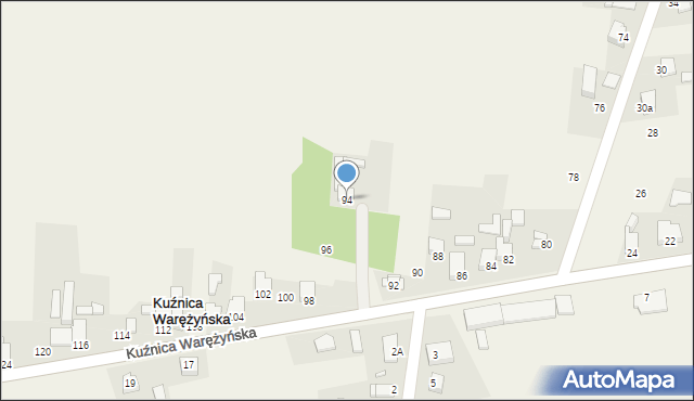 Kuźnica Warężyńska, Kuźnica Warężyńska, 94, mapa Kuźnica Warężyńska
