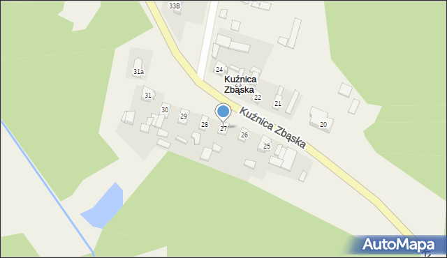 Kuźnica Zbąska, Kuźnica Zbąska, 27, mapa Kuźnica Zbąska