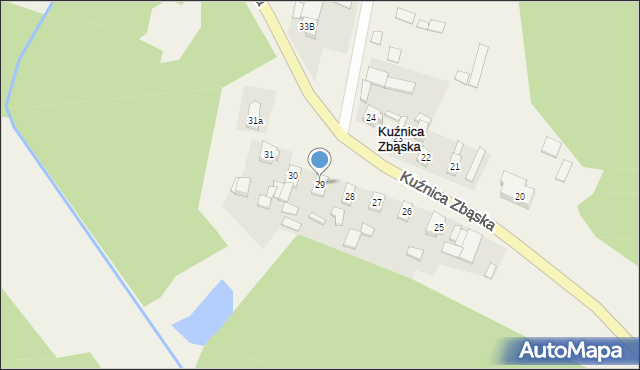 Kuźnica Zbąska, Kuźnica Zbąska, 29, mapa Kuźnica Zbąska