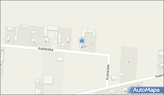 Kuźniczka, Kuźniczka, 16, mapa Kuźniczka