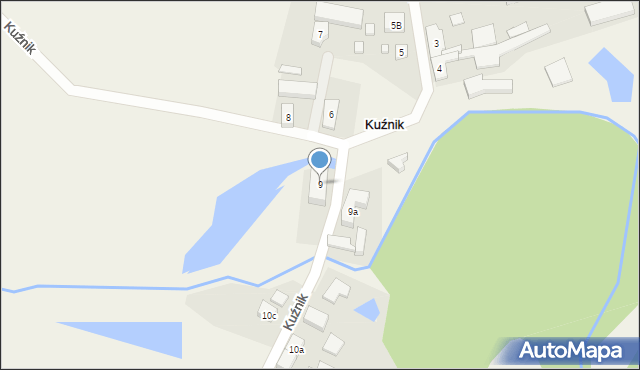 Kuźnik, Kuźnik, 9, mapa Kuźnik