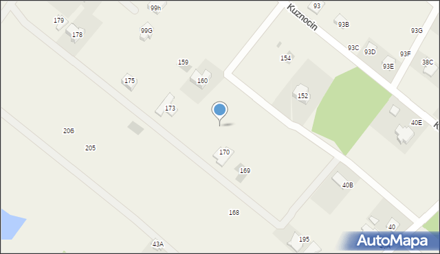 Kuznocin, Kuznocin, 165, mapa Kuznocin