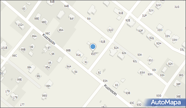 Kuznocin, Kuznocin, 91C, mapa Kuznocin