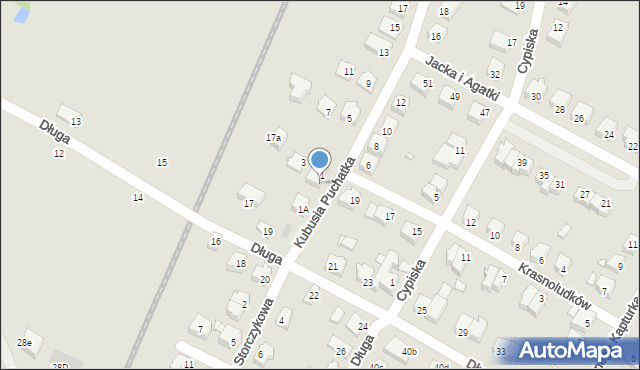Kwidzyn, Kubusia Puchatka, 1b, mapa Kwidzyn