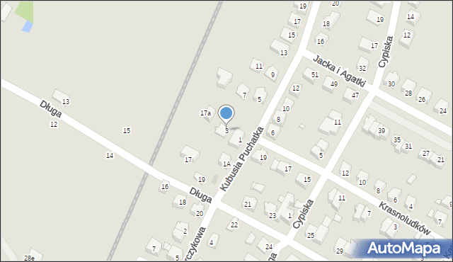 Kwidzyn, Kubusia Puchatka, 3, mapa Kwidzyn