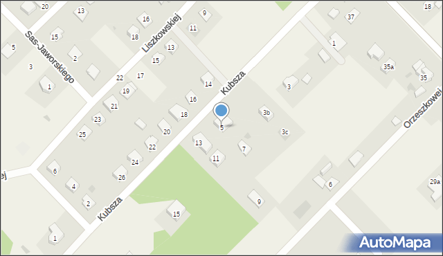 Laskowice, Kubsza Franciszka Wilhelma, ks., 5, mapa Laskowice
