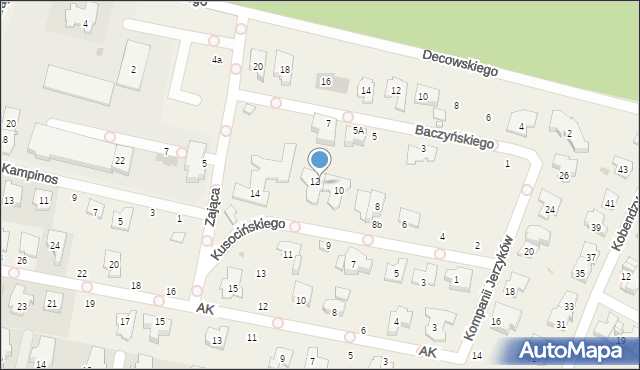 Latchorzew, Kusocińskiego Janusza, 10/12, mapa Latchorzew