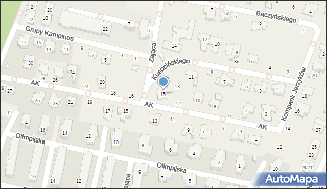 Latchorzew, Kusocińskiego Janusza, 15, mapa Latchorzew