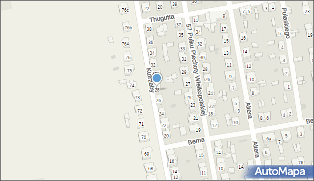 Łęczyca, Kutrzeby Tadeusza, gen., 28, mapa Łęczyca