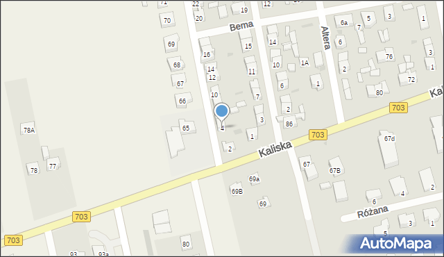 Łęczyca, Kutrzeby Tadeusza, gen., 4, mapa Łęczyca