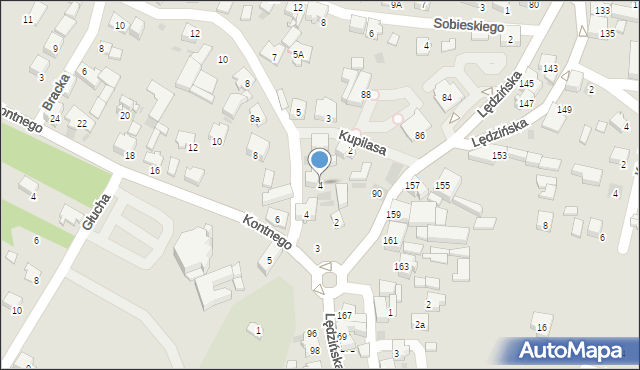 Lędziny, Kupilasa, 4, mapa Lędziny