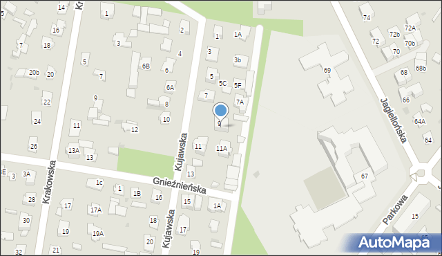 Legionowo, Kujawska, 9A, mapa Legionowo