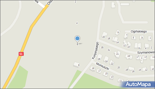 Lidzbark Warmiński, Kurpińskiego Karola, 6, mapa Lidzbark Warmiński