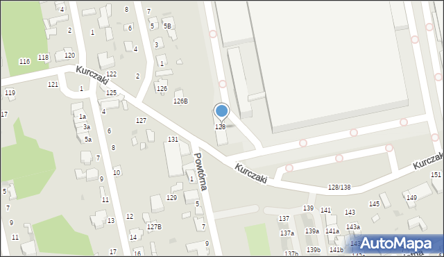 Łódź, Kurczaki, 130, mapa Łodzi