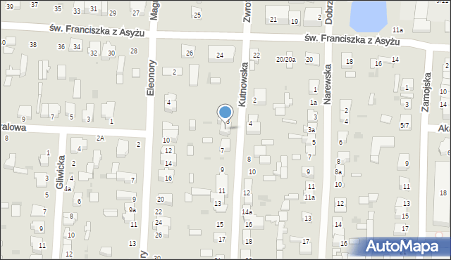 Łódź, Kutnowska, 5, mapa Łodzi