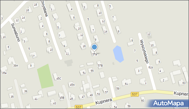 Lubawa, Kupnera, 57a, mapa Lubawa