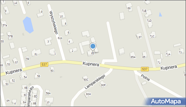 Lubawa, Kupnera, 63, mapa Lubawa