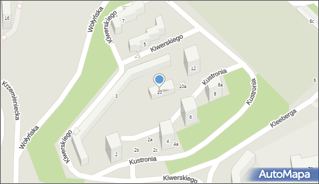 Lublin, Kustronia Józefa, 10, mapa Lublina