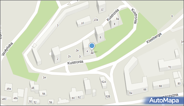 Lublin, Kustronia Józefa, 4a, mapa Lublina