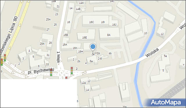 Lublin, Kunickiego Władysława, 2a, mapa Lublina