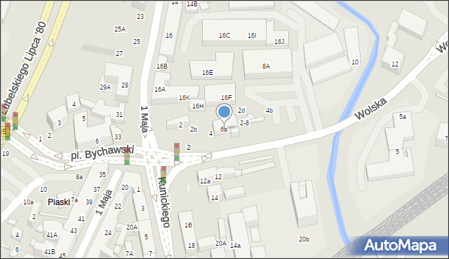 Lublin, Kunickiego Władysława, 6a, mapa Lublina