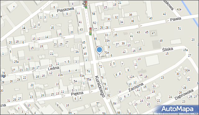 Lublin, Kunickiego Władysława, 70B, mapa Lublina