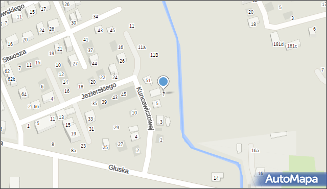 Lublin, Kuncewiczowej Marii, 7, mapa Lublina