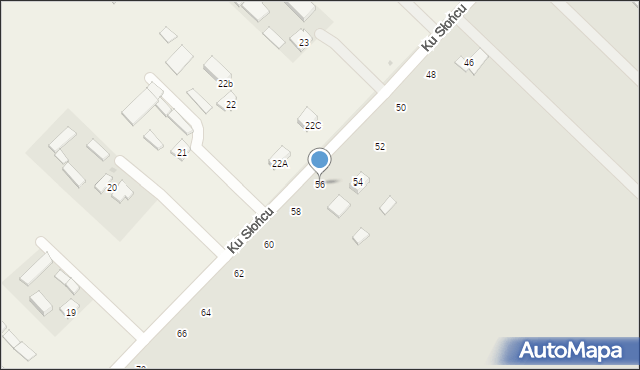 Lublin, Ku Słońcu, 56, mapa Lublina