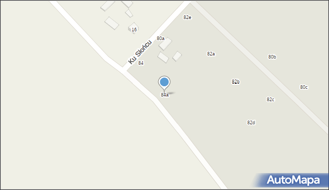 Lublin, Ku Słońcu, 84a, mapa Lublina