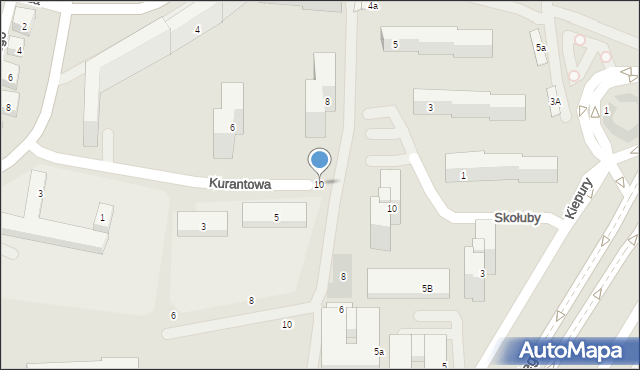 Lublin, Kurantowa, 10, mapa Lublina