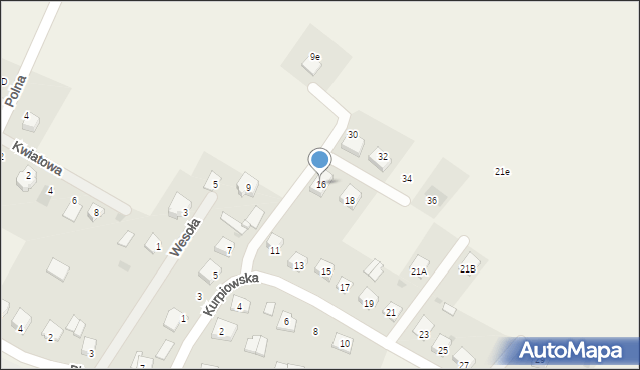 Łyse, Kurpiowska, 16, mapa Łyse