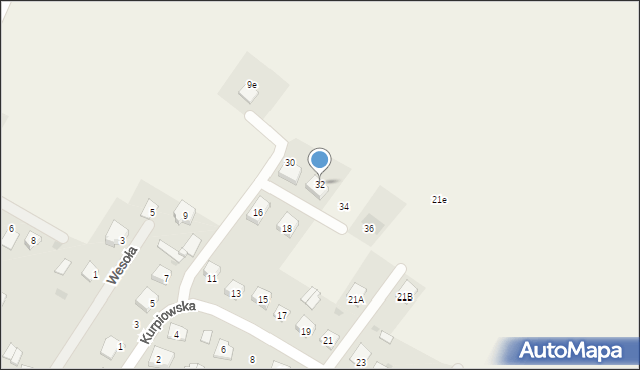 Łyse, Kurpiowska, 32, mapa Łyse