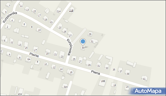 Łyse, Kurpiowska, 33, mapa Łyse