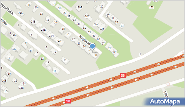 Marki, Kujawska, 36, mapa Marki