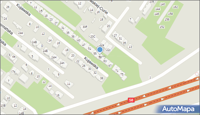 Marki, Kujawska, 59, mapa Marki