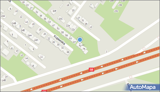 Marki, Kujawska, 71, mapa Marki