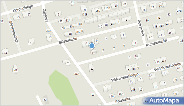 Marki, Kurcewiczów, 3, mapa Marki
