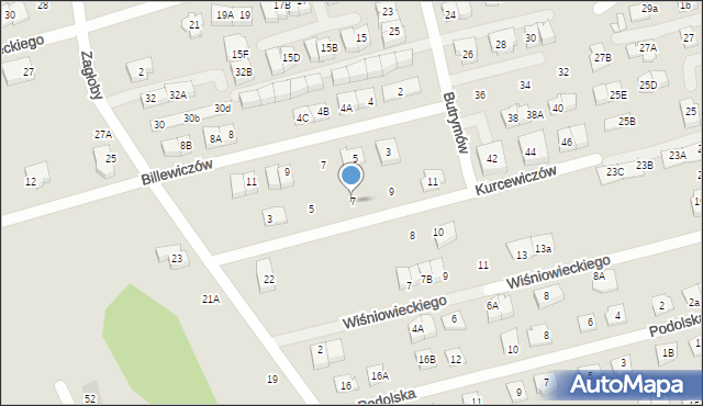 Marki, Kurcewiczów, 7, mapa Marki