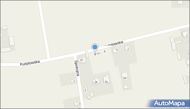 Miastkowo, Kurpiowska, 8, mapa Miastkowo