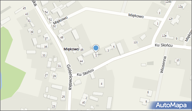Miękowo, Ku Słońcu, 1, mapa Miękowo