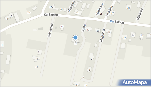 Miękowo, Ku Słońcu, 12, mapa Miękowo