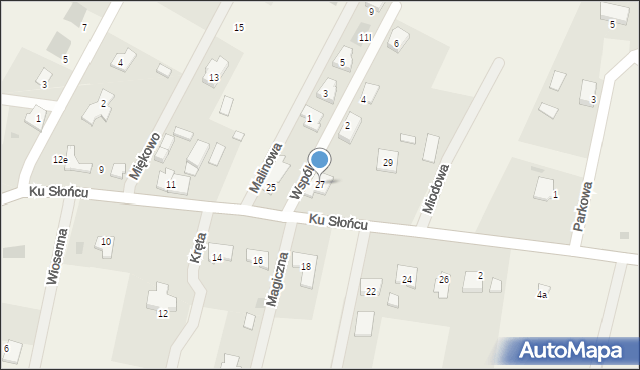 Miękowo, Ku Słońcu, 27, mapa Miękowo
