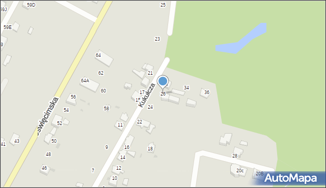 Mikołów, Kukułcza, 26, mapa Mikołów