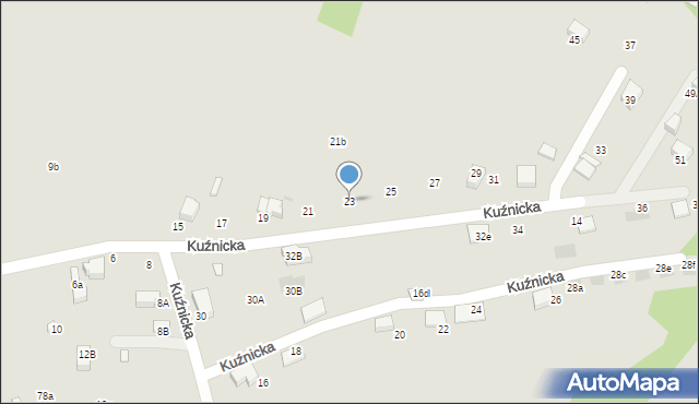 Mikołów, Kuźnicka, 23, mapa Mikołów